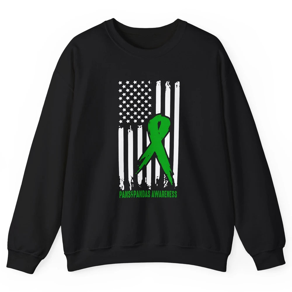 PANS/PANDAS Awareness Green Ribbon No One Fight Alone Unisex Crewneck Sweatshirt
