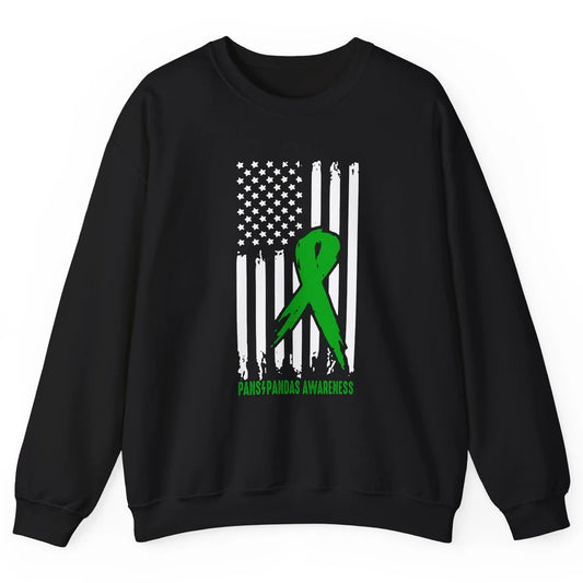 PANS/PANDAS Awareness Green Ribbon No One Fight Alone Unisex Crewneck Sweatshirt