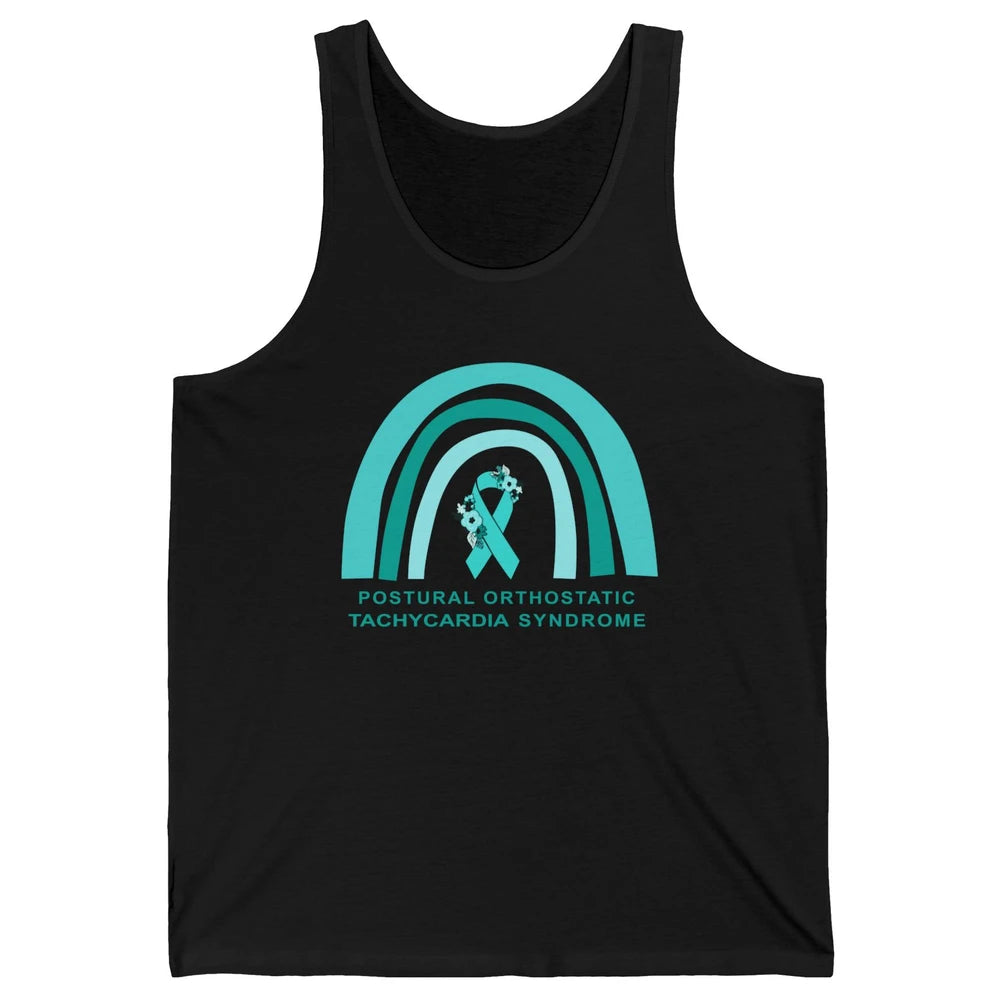 POTS Postural Orthostatic Tachycardia Syndrome Turquoise Unisex Jersey Tank