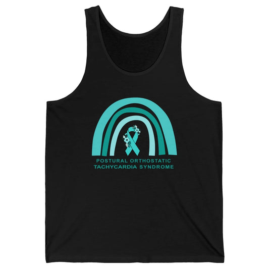 POTS Postural Orthostatic Tachycardia Syndrome Turquoise Unisex Jersey Tank