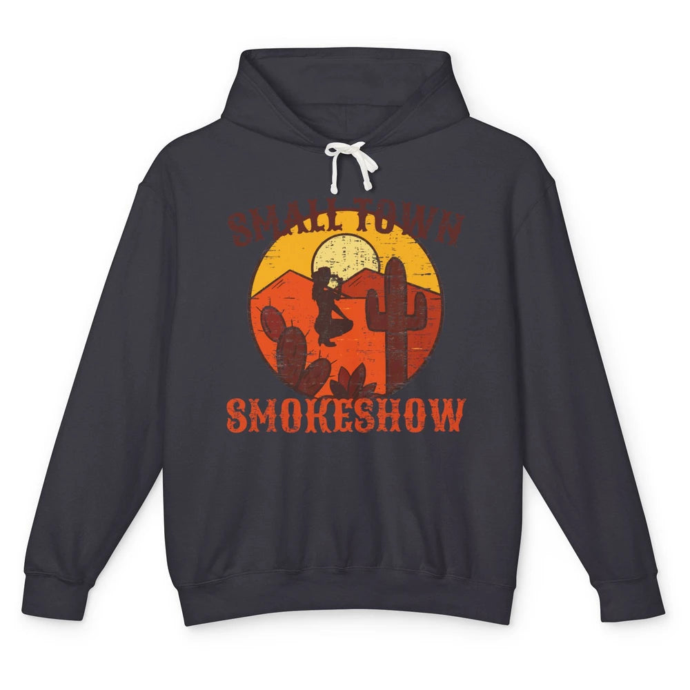 Retro Cowgirl Desert Small Town Smokeshow Western Country Unisex Lightweight Hoodie