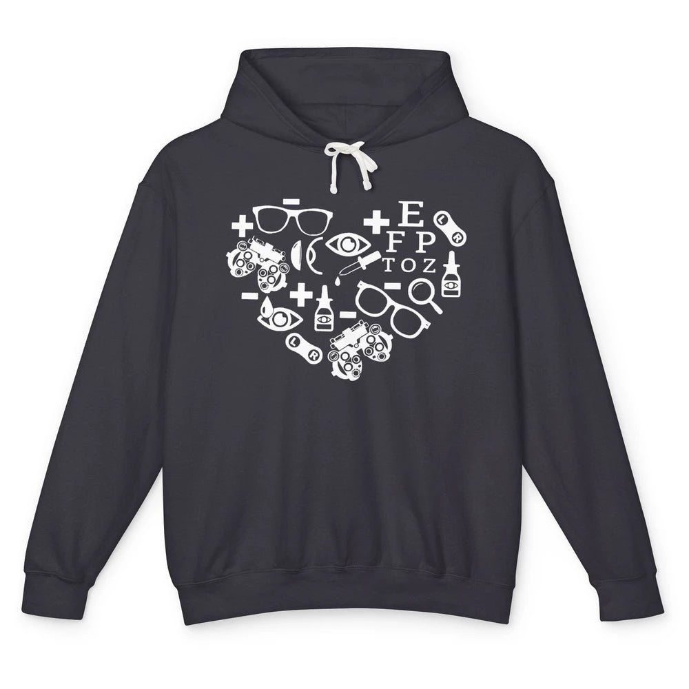 Optometrist Symbols Heart Optician Sight Squad Optometry Unisex Lightweight Hoodie