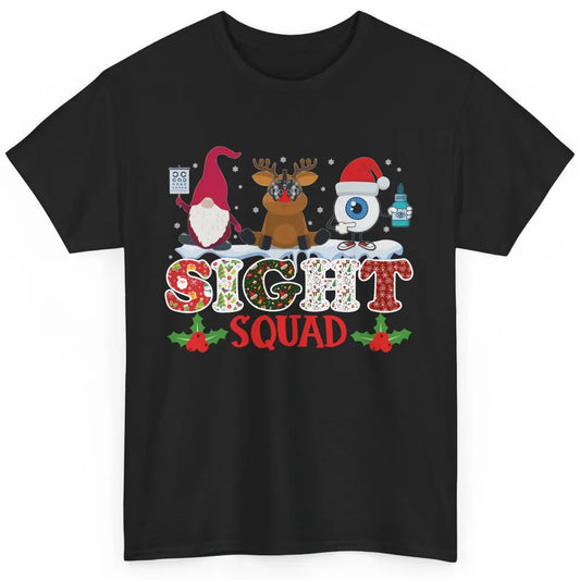 Optometrist Sight Squad Gnome Reindeer Optician Christmas Classic Unisex T-Shirt