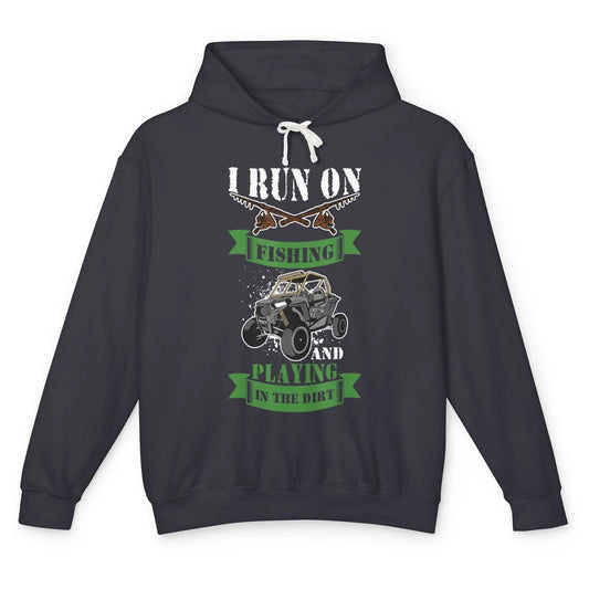 Run On Fishing Dirt 4 Wheel Truck UTV Retro ATV SXS Offroad Unisex Lightweight Hoodie