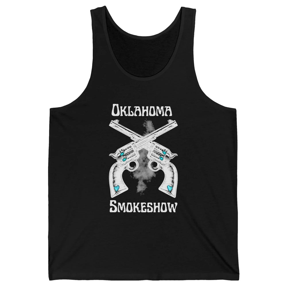Retro Cowgirl Oklahoma Smokeshow Western Country Small Town Unisex Jersey Tank