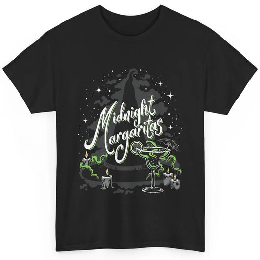 Midnight Margaritas Witch Hat Wine Halloween Spooky Party Classic Unisex T-Shirt