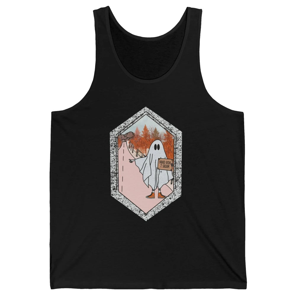 Funny Ghost Need Ride To Salem Witch Halloween Costume Unisex Jersey Tank