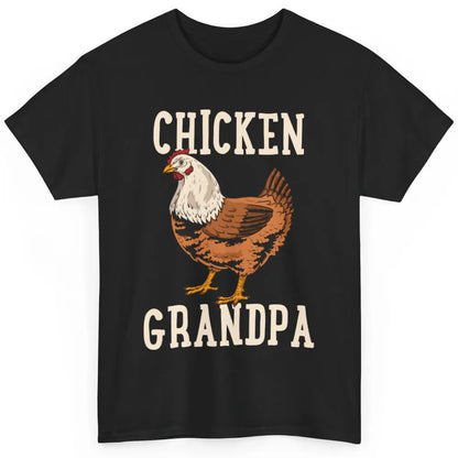 Retro Chicken Grandpa Funny Grandfather Vintage Farm Animal Classic Unisex T-Shirt