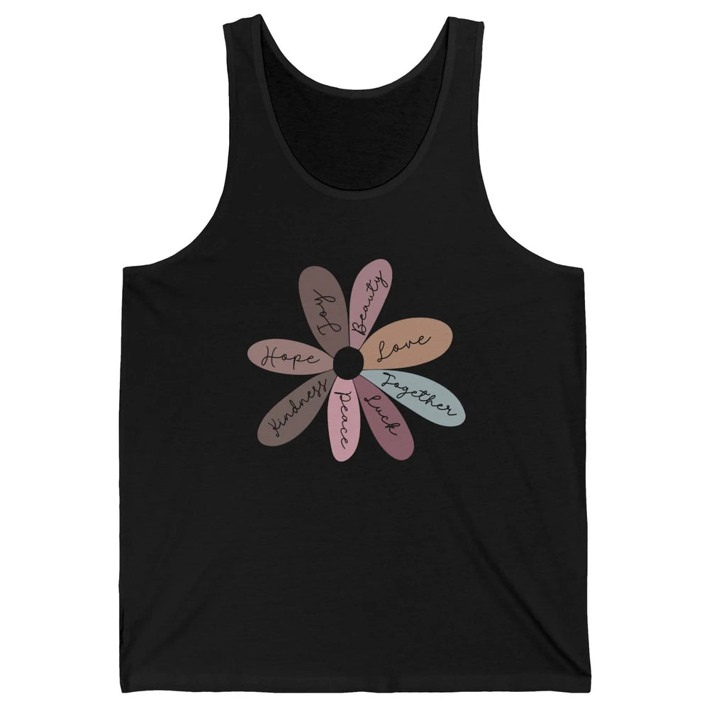 Retro Christian Daisy Flower Bible Verse Faith Inspirational Unisex Jersey Tank