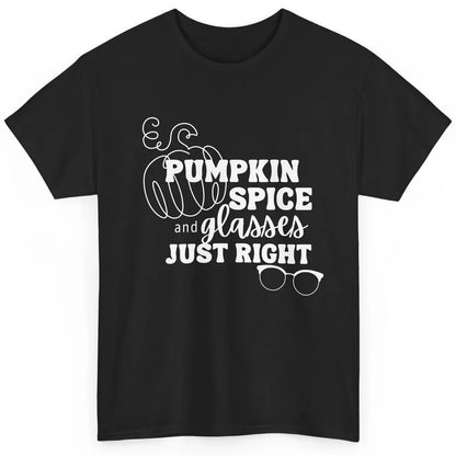 Optometrist Pumpkin Spice Glasses Just Right Optician Fall Classic Unisex T-Shirt