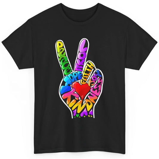 Peace Love Hope Joy Faith Kindness Word Christian Religious Classic Unisex T-Shirt