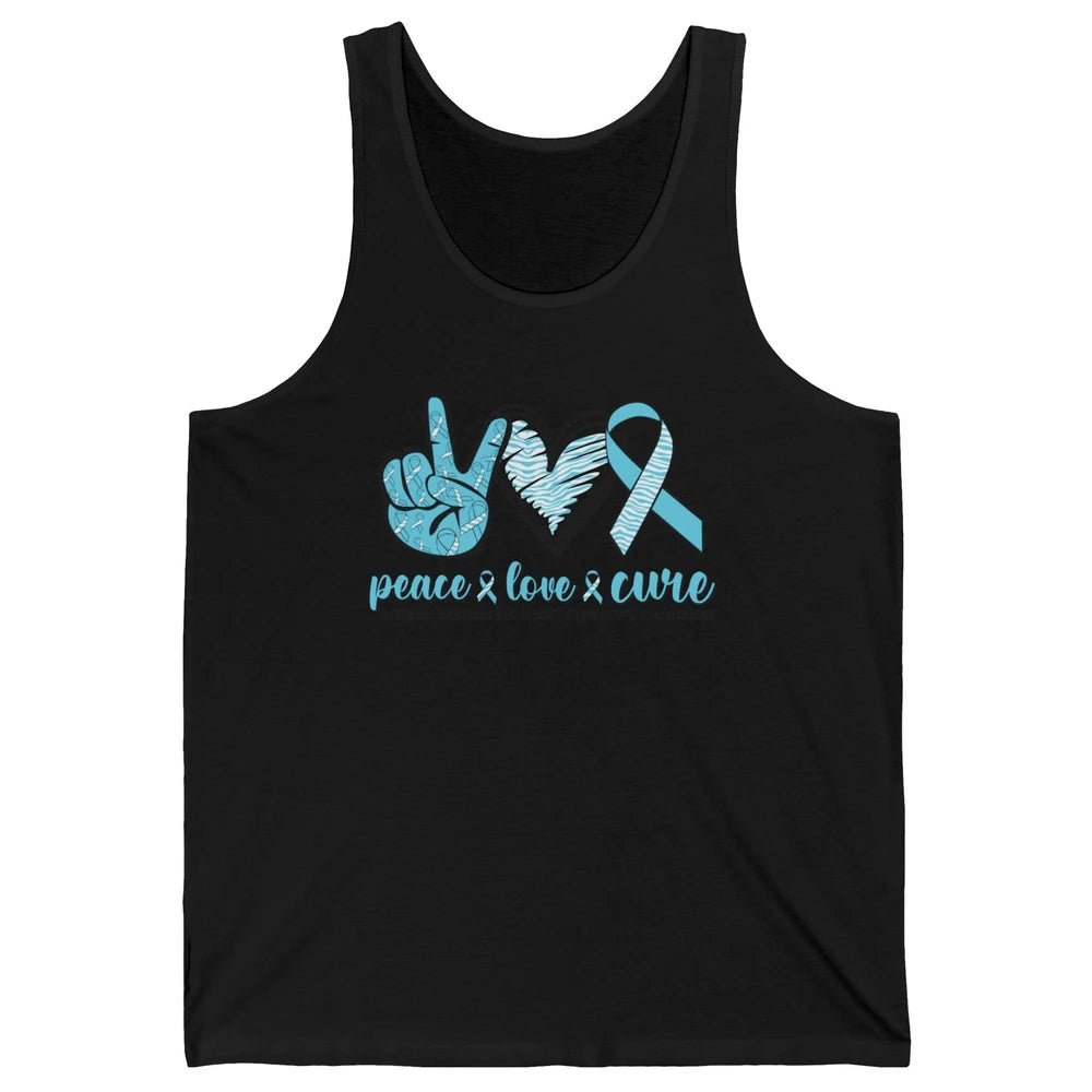 Median Arcuate Ligament Syndrome MALS Ribbon Peace Love Cure Unisex Jersey Tank