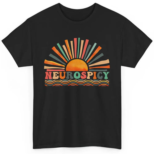 Retro Neurospicy Funny ADHD Neurodiversity Autism Awareness Classic Unisex T-Shirt