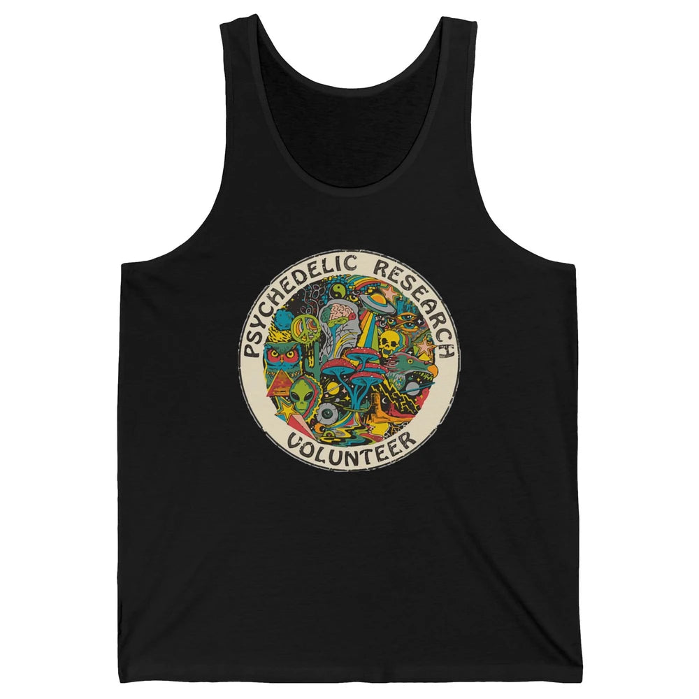 Retro Design Research Volunteer Psychedelic Mushroom Vintage Unisex Jersey Tank