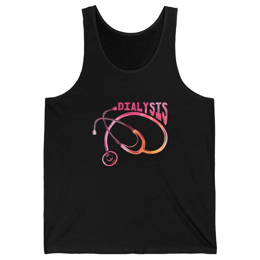 Nephrologist Dialysis Tech Nurse Stethoscope Kidney Nursing Unisex Jersey Tank