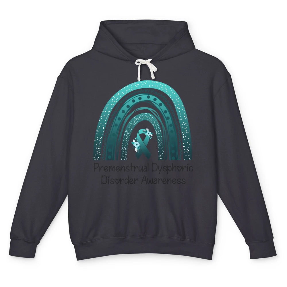 Premenstrual Dysphoric Disorder PMDD Awareness Rainbow Unisex Lightweight Hoodie