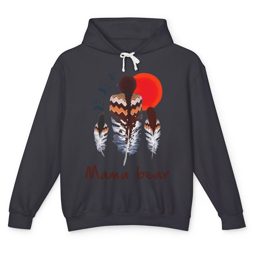 Native Americans Mama Bear Mother and Daughter Tribal Unisex Lightweight Hoodie