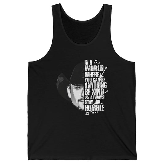 Retro Cowboy Be Kind And Always Stay Humble Western Country Unisex Jersey Tank