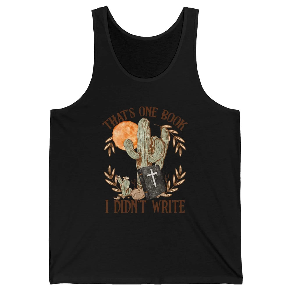 Retro Bible That's One Book I Didn't Write Western Christian Unisex Jersey Tank