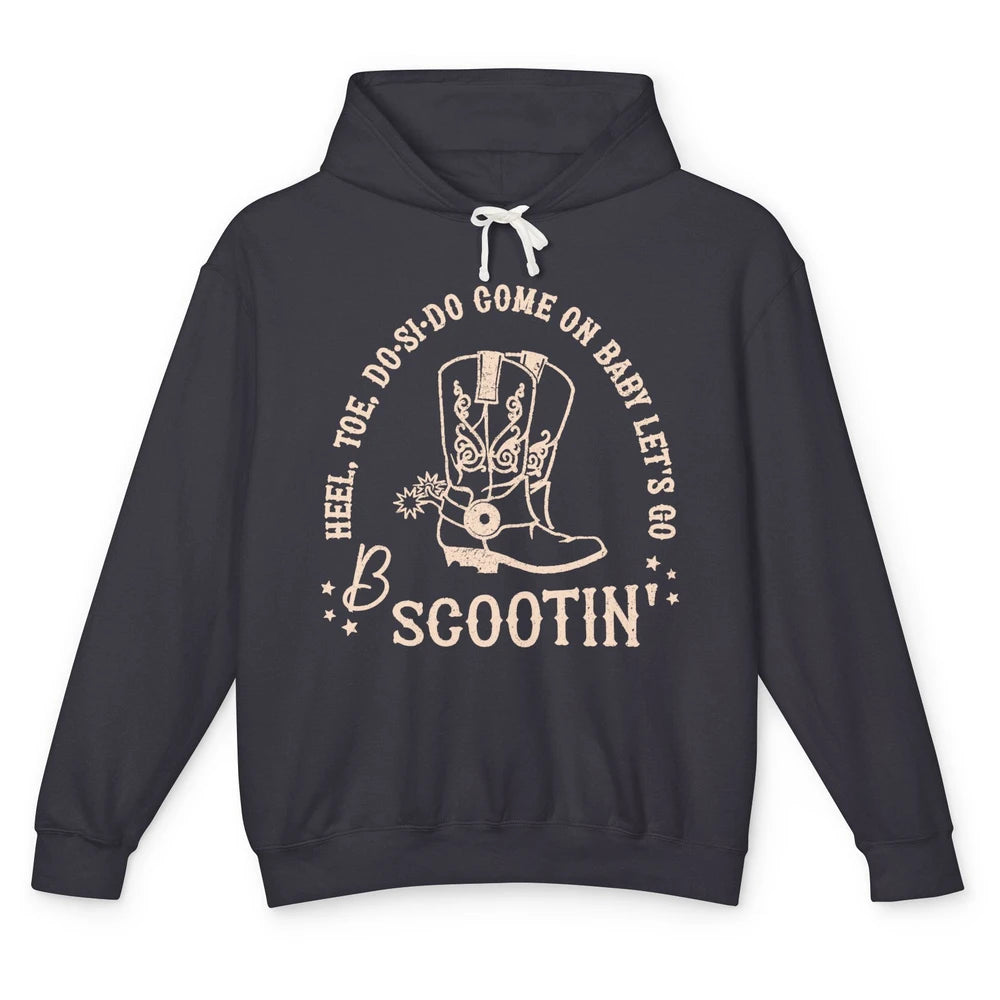 Retro Cowboy Come On Boot Scootin' Boogie Western Country Unisex Lightweight Hoodie