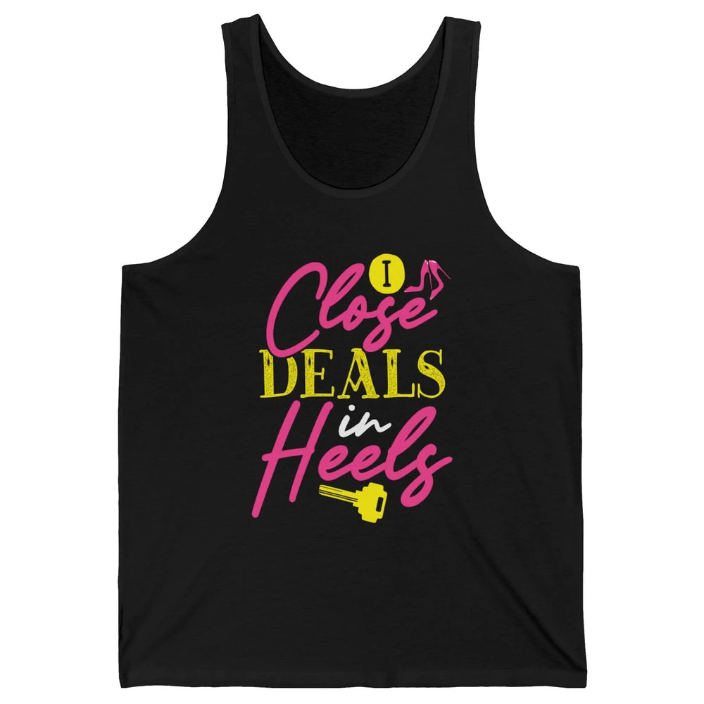 Real Estate Agent Women Closing Deals In High Heels Realtor Unisex Jersey Tank