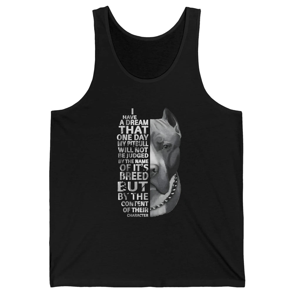 Pitbull Not Judged By The Name Of Its Breed Pittie Mom Dad Unisex Jersey Tank