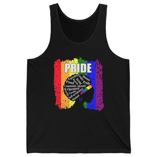 Proud Afro Girl Gay Pride Month Equality Unisex Jersey Tank