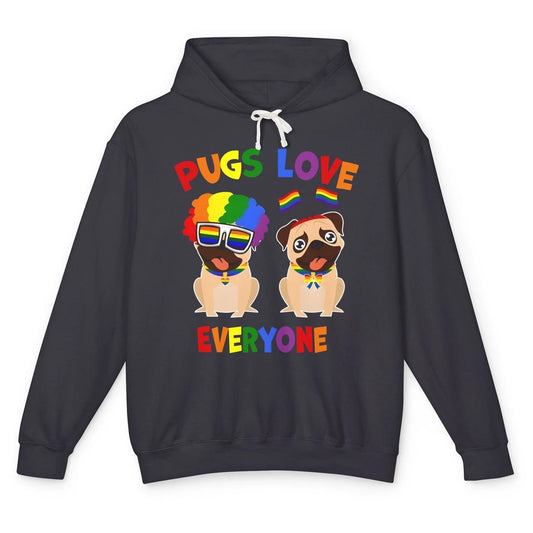 Pride Parade Pugs Love Everyone LGBT Pugs Gay Pride LGBT Unisex Lightweight Hoodie