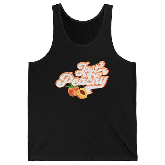 Retro Just Peachy Retro 70s Georgia Peaches Summer Fruit Unisex Jersey Tank