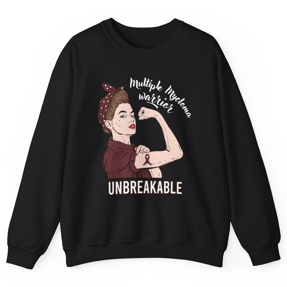 Multiple Myeloma Warrior Unbreakable Myeloma Cancer Survivor Unisex Crewneck Sweatshirt