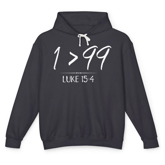 Retro He Left The 99 Rescue Me Christian Jesus Christ Bible Unisex Lightweight Hoodie