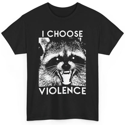 Funny Raccoon Disobey I Choose Violence Sarcastic Raccoon Classic Unisex T-Shirt