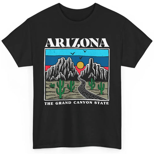 Retro Arizona Cactus Mountain The Grand Canyon State Hiking Classic Unisex T-Shirt