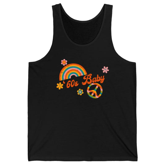 Retro Rainbow 60s Baby Made In 60s 1960s Born Birthday Day Unisex Jersey Tank