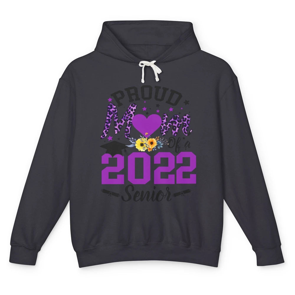Proud Mom of a 2022 Senior Leopard Cool Graduates Mom Unisex Lightweight Hoodie