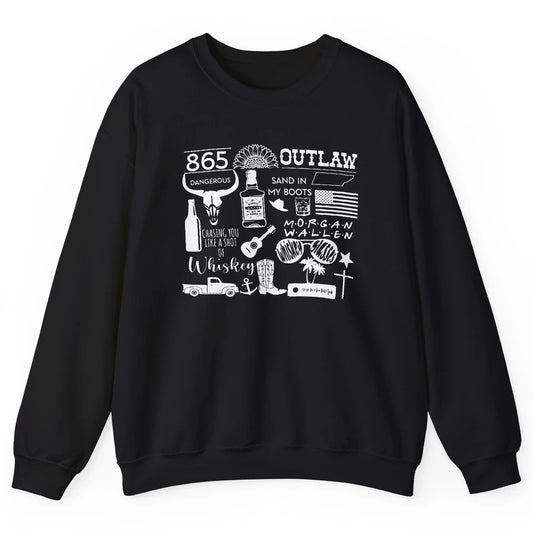 Retro Cowboy Boot Hat Sand In My Boots Western Country Music Unisex Crewneck Sweatshirt