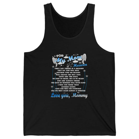 My Mom In Heaven Angel Wings Mother In Memories My Guardian Unisex Jersey Tank