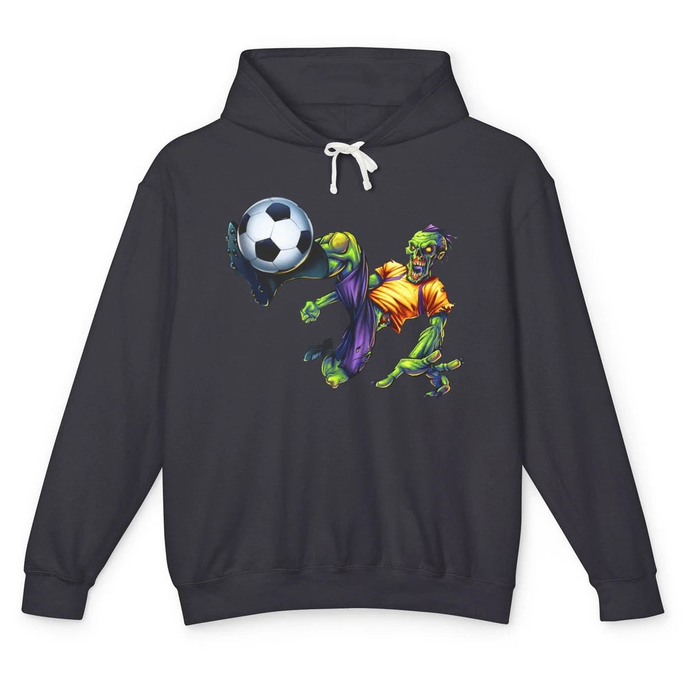 Zombie Soccer Striker Halloween Soccer Player Costume Gift Unisex Lightweight Hoodie