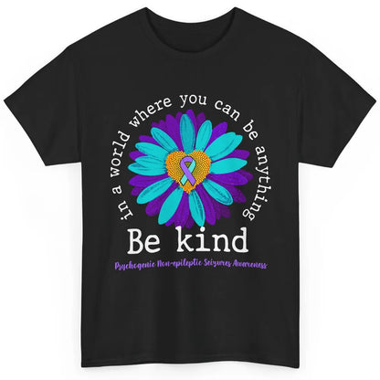 PNES Awareness Purple Teal Ribbon Sunflower Be Kind Classic Unisex T-Shirt