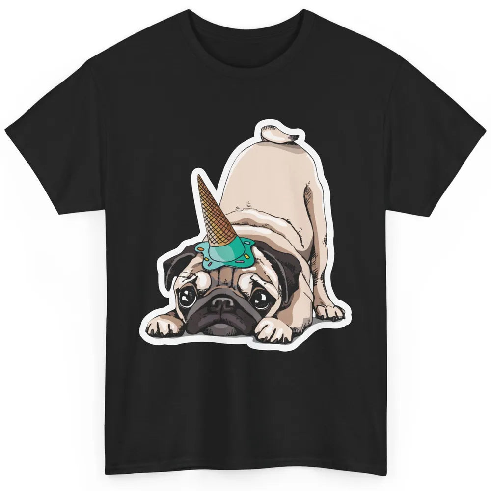 Puppy Pugs Funny Unicorn Pug Dog Lovers Gift Cute Pug Dog Classic Unisex T-Shirt