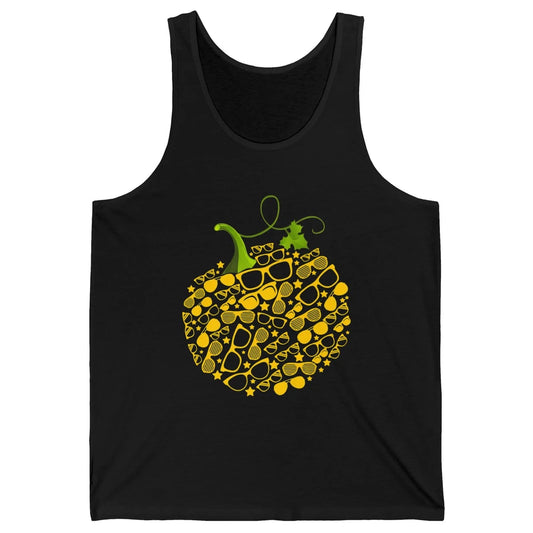 Pumpkin Glasses Optometry Optician Halloween Spooky Season Unisex Jersey Tank