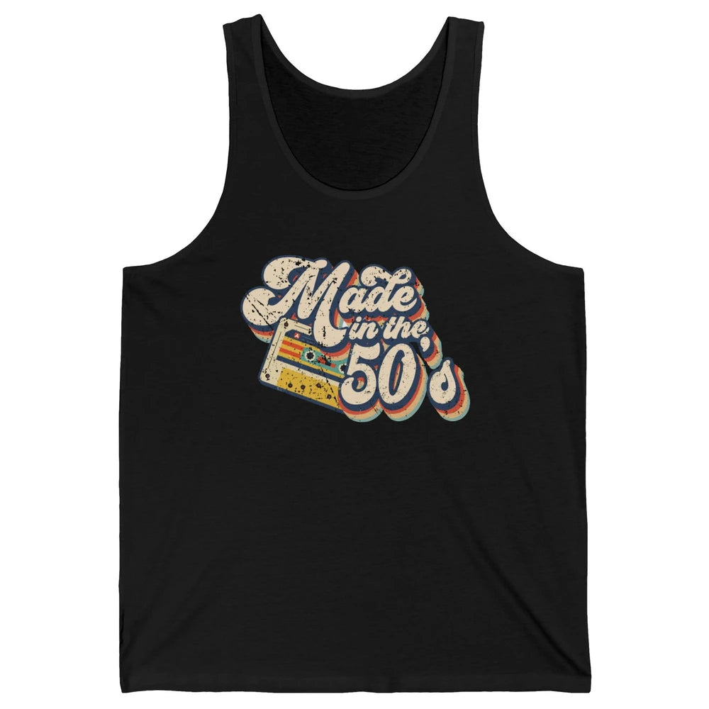 Retro Cassette Made In The 50's 1950s Born Birthday Day Gift Unisex Jersey Tank