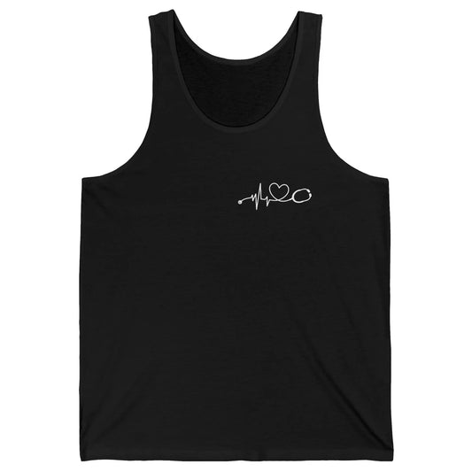 Nurse Stethoscope Nurse Life Heartbeat RN CNA Nurses Day Unisex Jersey Tank