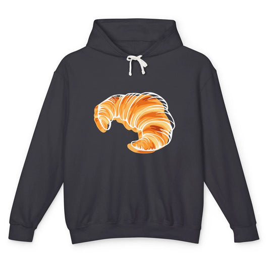 Croissant France Travel Eiffel Tower Minimalist One Line Art Unisex Lightweight Hoodie