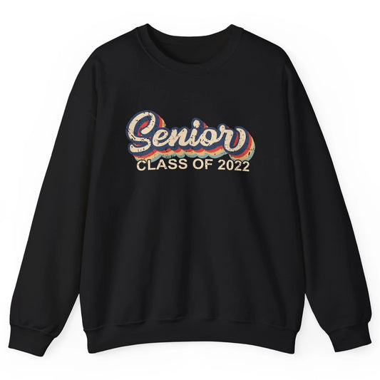 Vintage Retro Senior 2022 Graduation Class Of 2021 Men Women Unisex Crewneck Sweatshirt