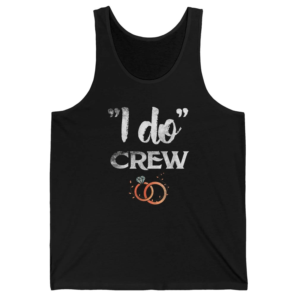 Retro I Do Crew Bride Groom Bachelorette Wedding Married Unisex Jersey Tank