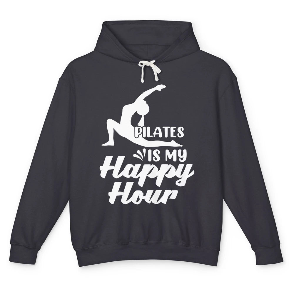 Retro Pilates Is my Happy Hour Great Woman Workout Fitness Unisex Lightweight Hoodie