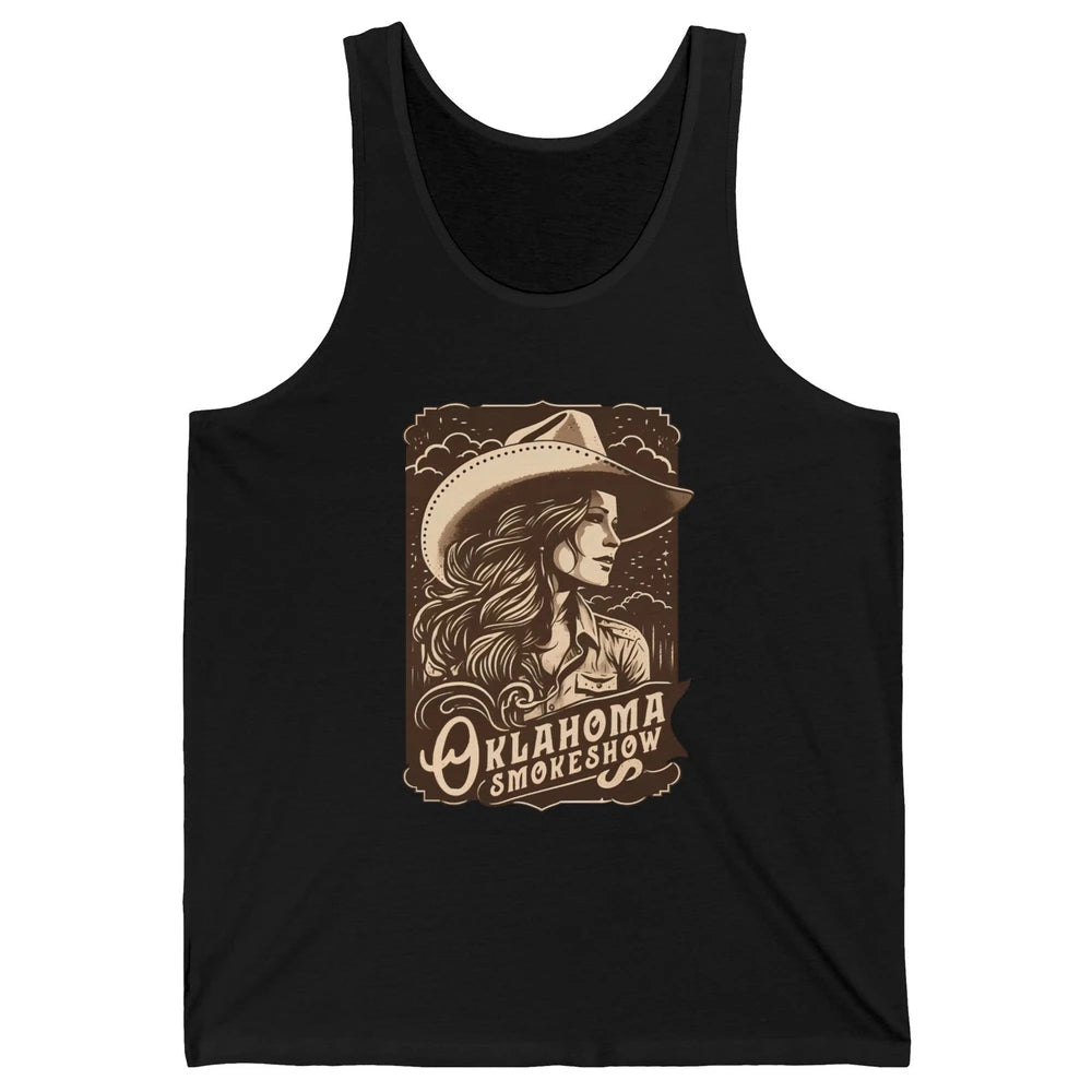 Retro Cowgirl Oklahoma Smokeshow Western Country Small Town Unisex Jersey Tank