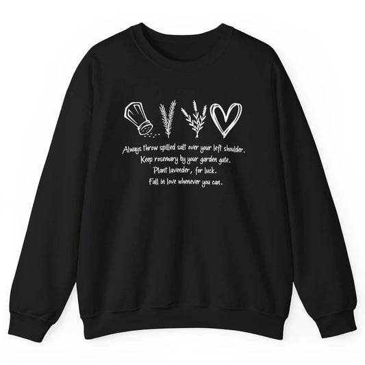 Practical Magic Witch Gardening Card Gardeners Plant Lovers Unisex Crewneck Sweatshirt