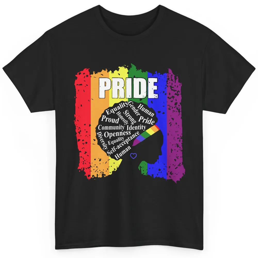 Proud Afro Girl Gay Pride Month Equality Classic Unisex T-Shirt